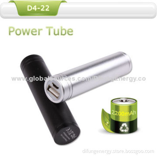 Hot selling brand tube OEM 2200mAh power bank